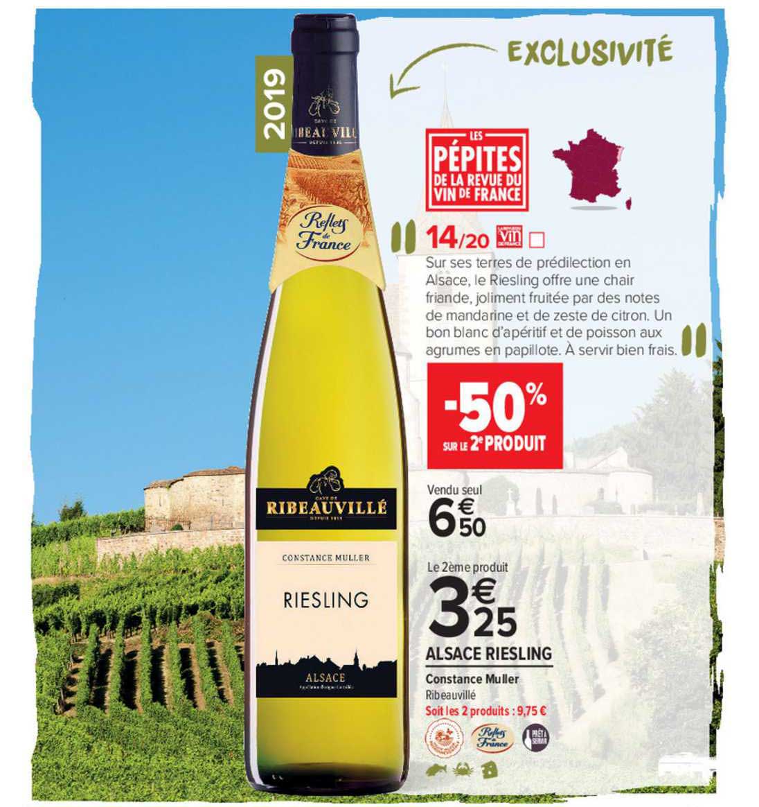 alsace riesling constance muller -50% sur le 2e produit