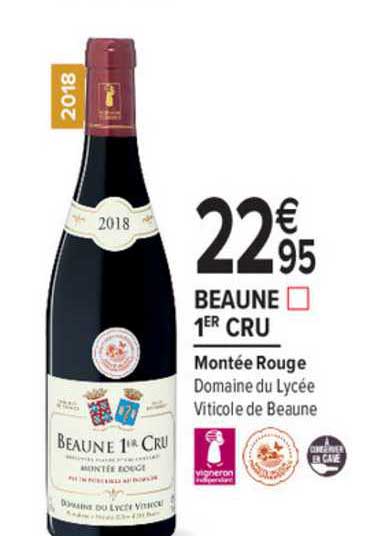 beaune 1er cru montée rouge