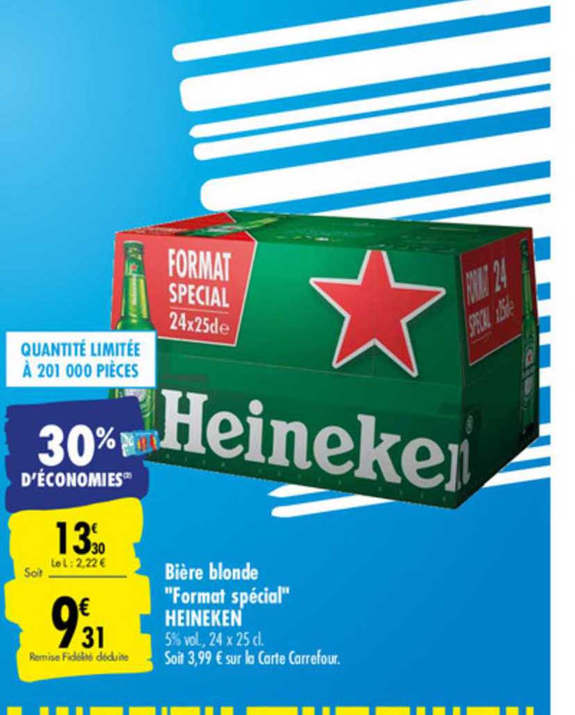 bière blonde "format spécial" heineken