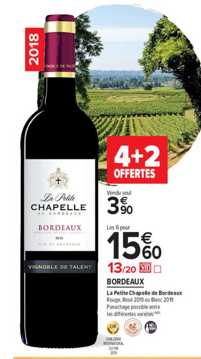 bordeaux la petite chapelle de bordeaux 4+2 offertes