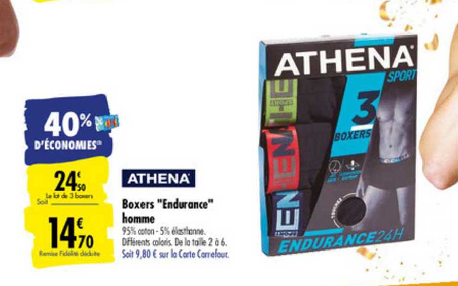 boxers endurance homme athena