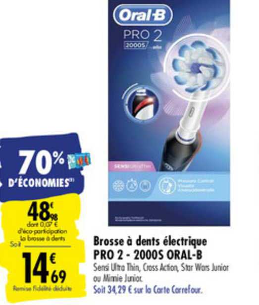 brosse à dents électrique pro 2 2000s oral b