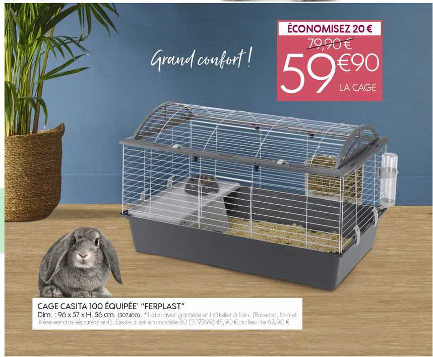 cage casita 100 équipée ferplast