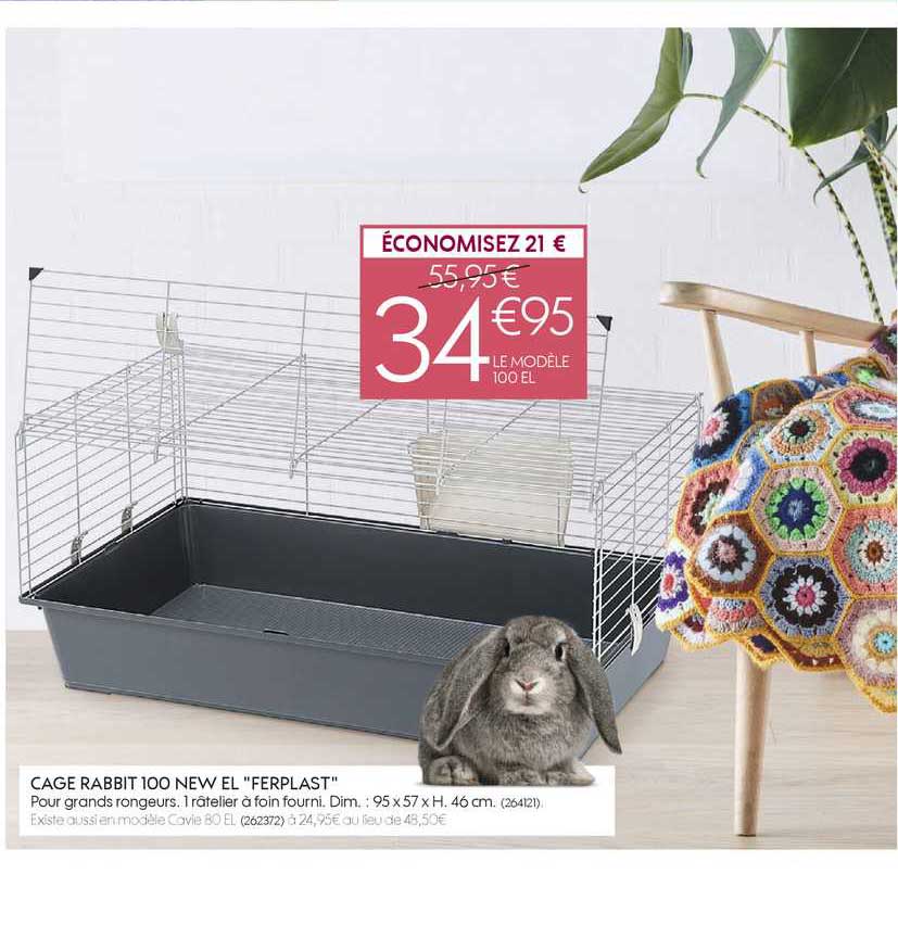Cage Rabbit 100 New El "ferplast"