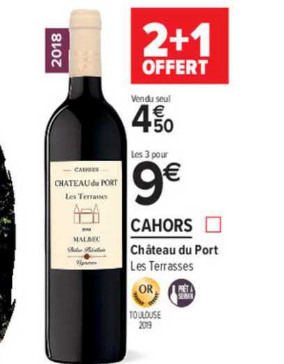 cahors château du port 2+1 offert