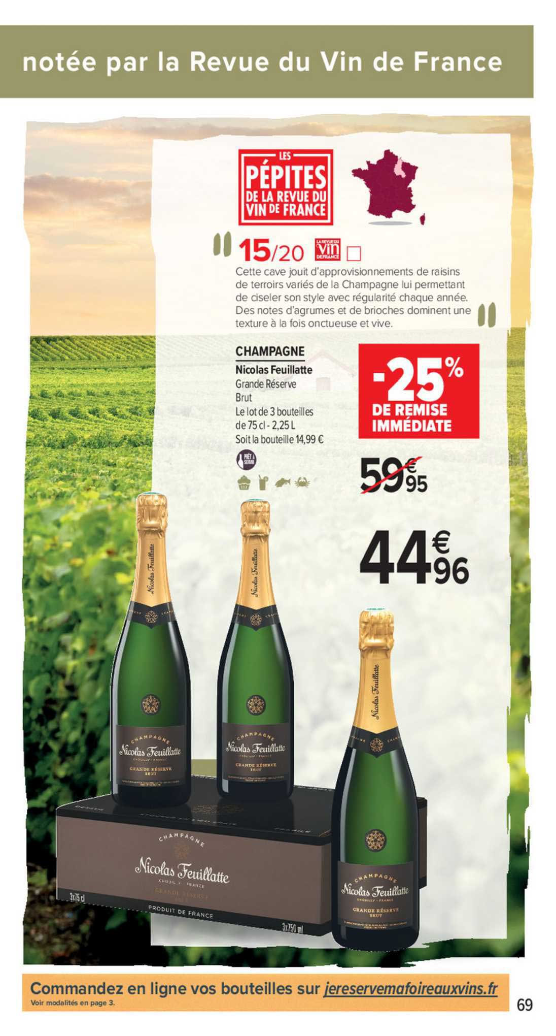Champagne Nicolas Feuillatte -25% De Remise Immédiate