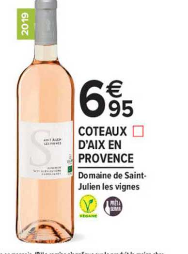 coteaux d'aix en provence domaine de saint julien les vignes