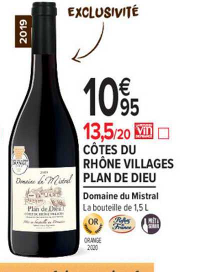 côtes du rhône villages plan de dieu domaine du mistral