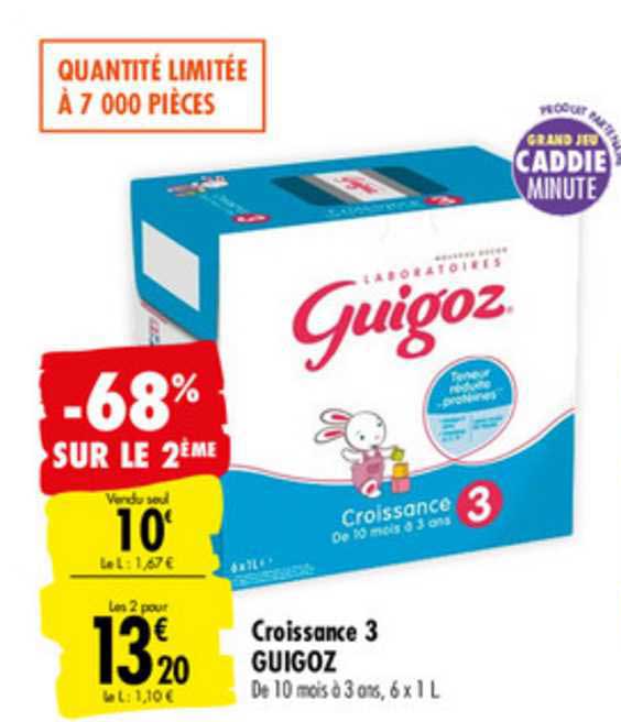 Croissance 3 Guigoz -68% Sur Le 2ème