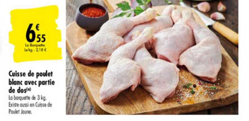 Cuisse De Poulet Blanc Avec Partie De Dos