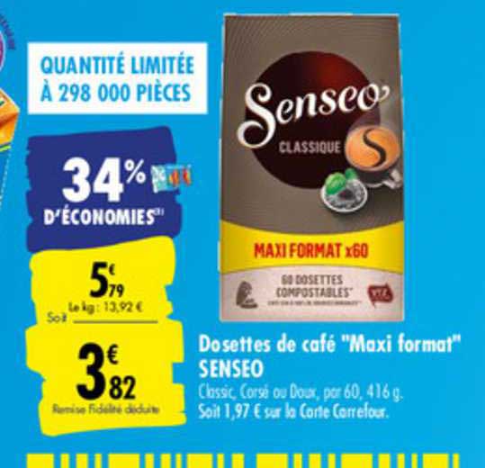 dosettes de café "maxi format" senseo