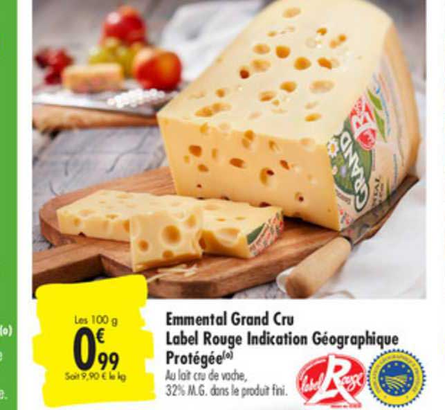 emmental grand cru label rouge indication géographique protégée