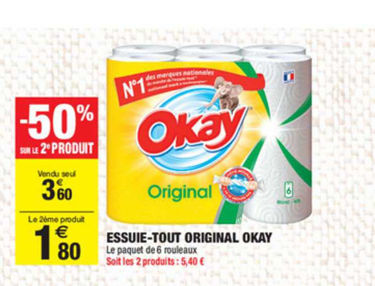 essuie tout original okay -50% sur le 2e produit