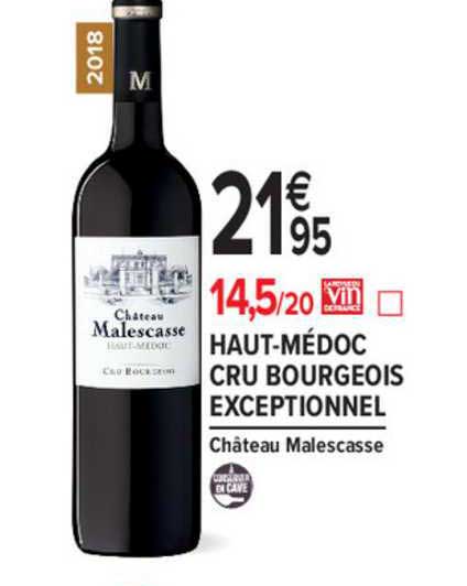 haut médoc cru bourgeois exceptionnel châteu malescasse