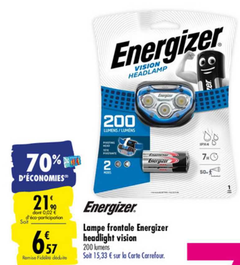 lampe frontale energizer headlight vision