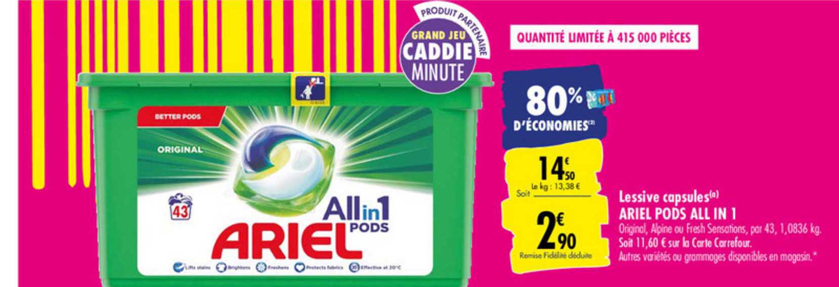 Lessive Capsules Ariel Pods All In 1