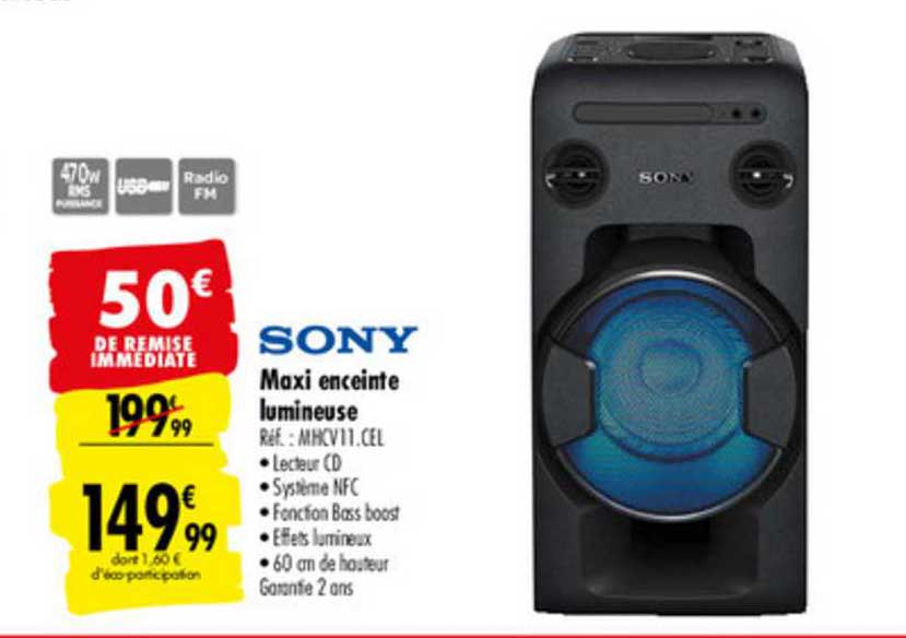 Maxi Enceinte Lumineuse Sony
