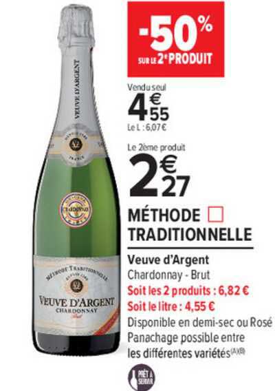 méthode traditionnelle veuve d'argent -50% sur le 2e produit