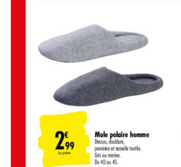 Mule Polaire Homme