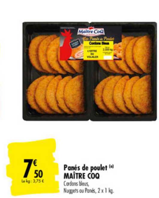 panés de poulet maître coq