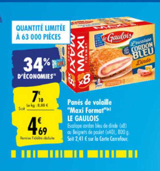 Panés De Volaille "maxi Format" Le Gaulois