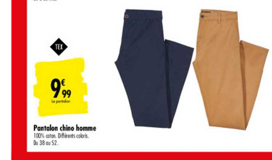 pantalon chino homme tex