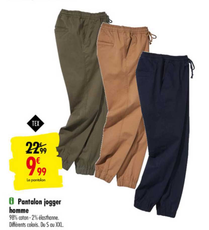 pantalon jogger homme tex
