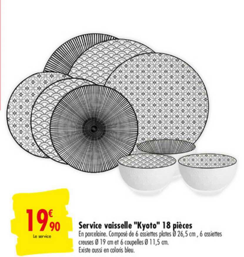 Service Vaisselle Kyoto 18 Pièces