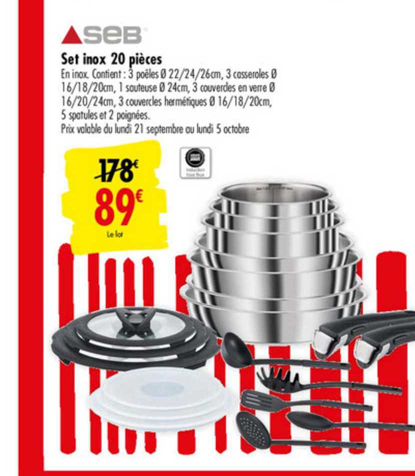 Set Inox 20 Pièces Seb