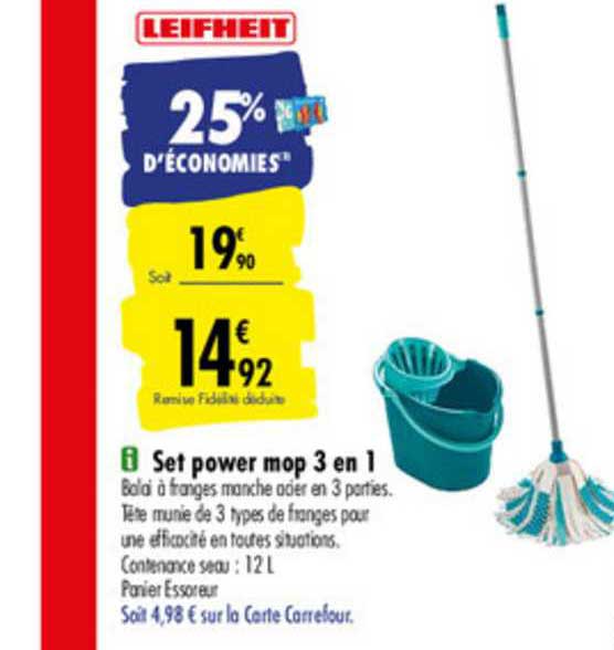 set power mop 3 en 1 leifheit