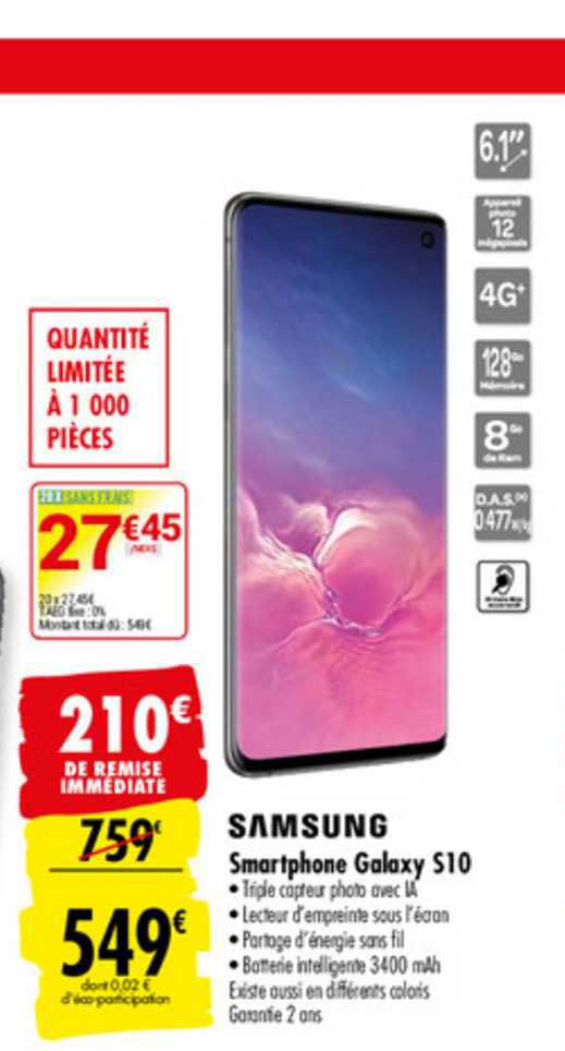 smartphone galaxy s10 samsung