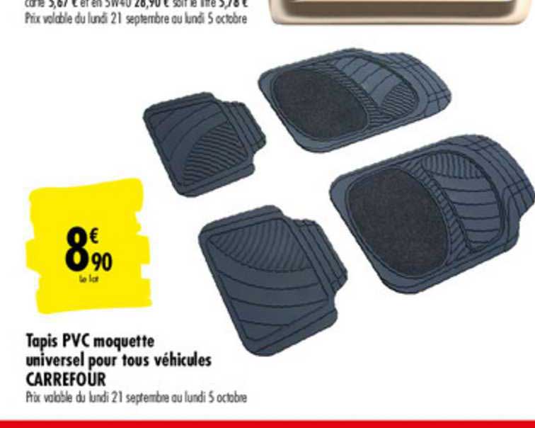 tapis pvc moquette universel pour tous véhicules carrefour