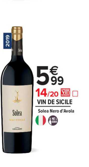 Vin De Sicile Solea Nero D'avola