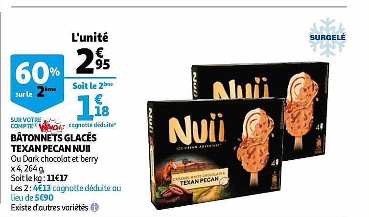 Bâtonnets Glacés Texan Pecan Nuii