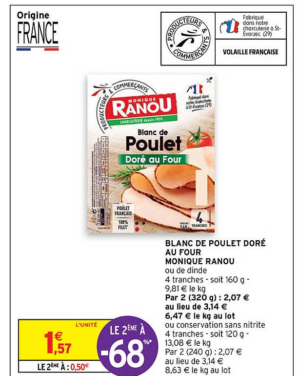 blanc de poulet doré au four monique ranou