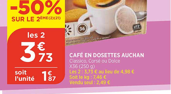 Café En Dosettes Auchan