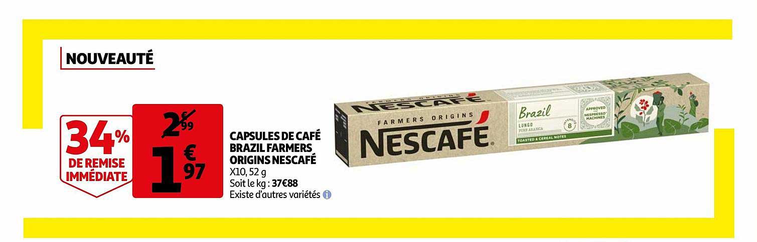 Capsules De Café Brasil Farmers Origins Nescafé