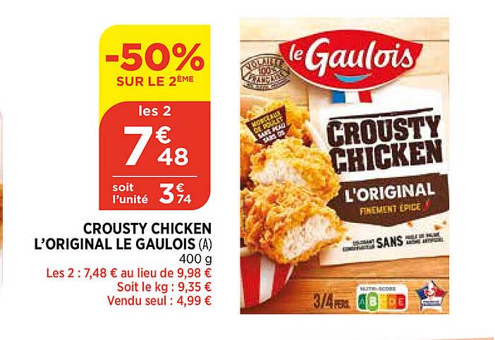 crousty chicken l'original le gaulois