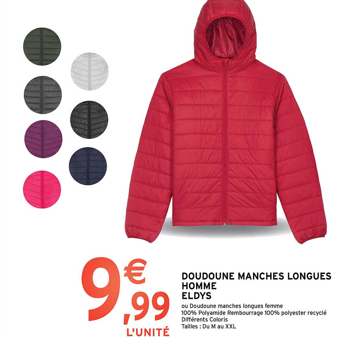 doudoune manches longues homme eldys