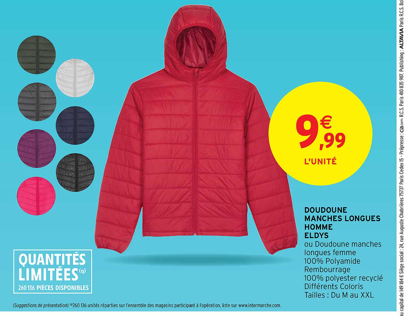 doudoune manches longues homme eldys