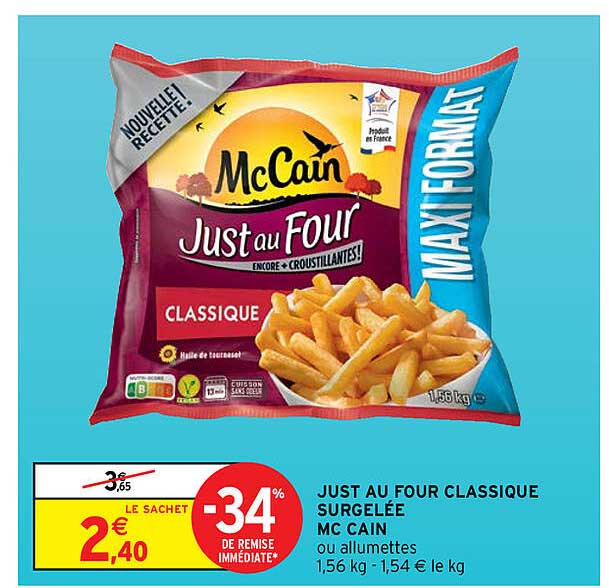 Just Au Four Classique Surgelée Mc Cain