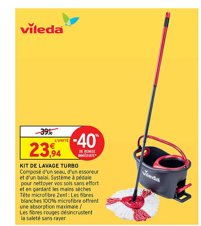 Kit De Lavage Turbo Vileda