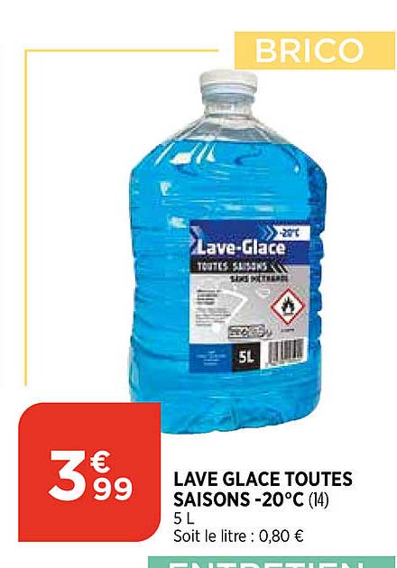 lave glace toutes saisons -20°c