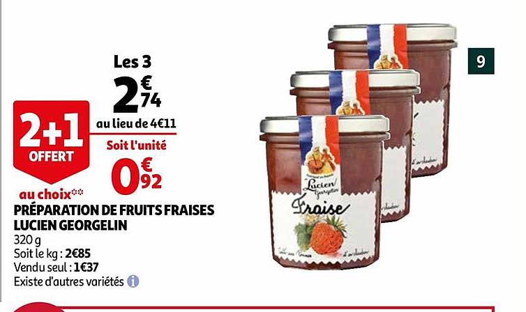 préparation de fruits fraise lucien georgelin