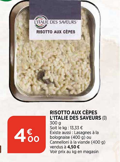 risotto aux cèpes l'italie des saveurs