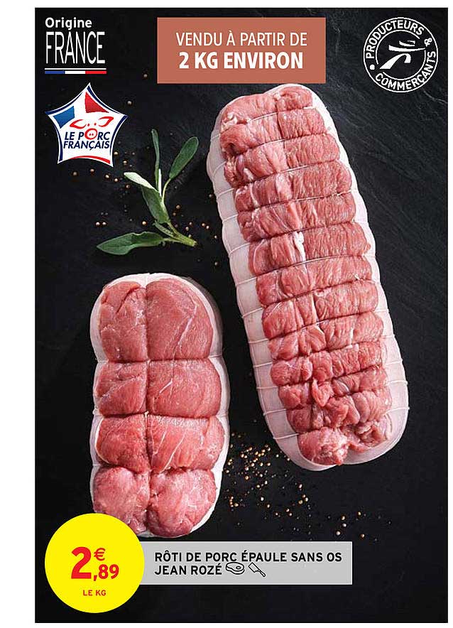 rôti de porc épaule sans os jean rozé