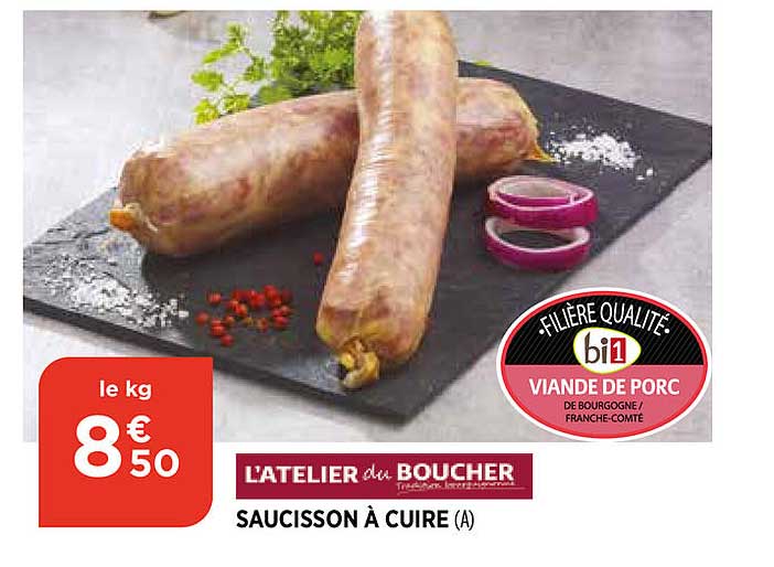 saucisson à cuire l'atelier du boucher
