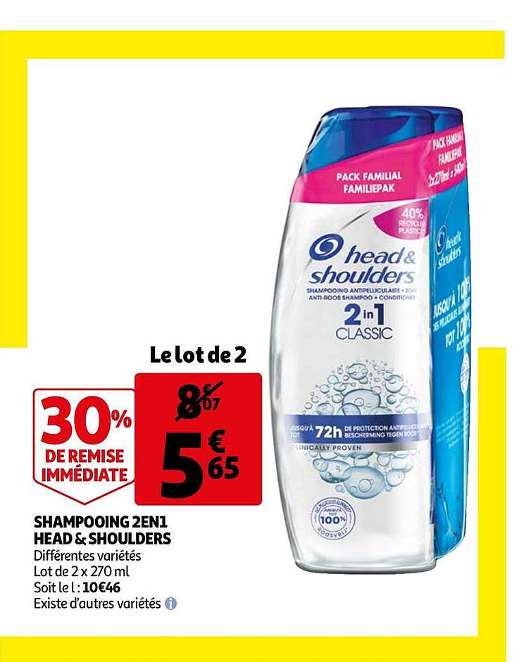 Shampooing 2 En 1 Head & Shoulders
