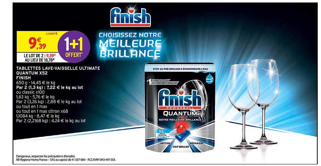 tablettes lave-vaisselle ultima quantum x52 finish