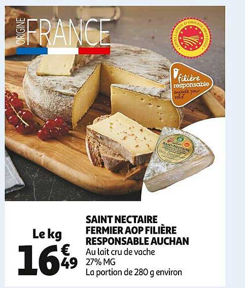 saint nectaire fermier aop filière responsable auchan